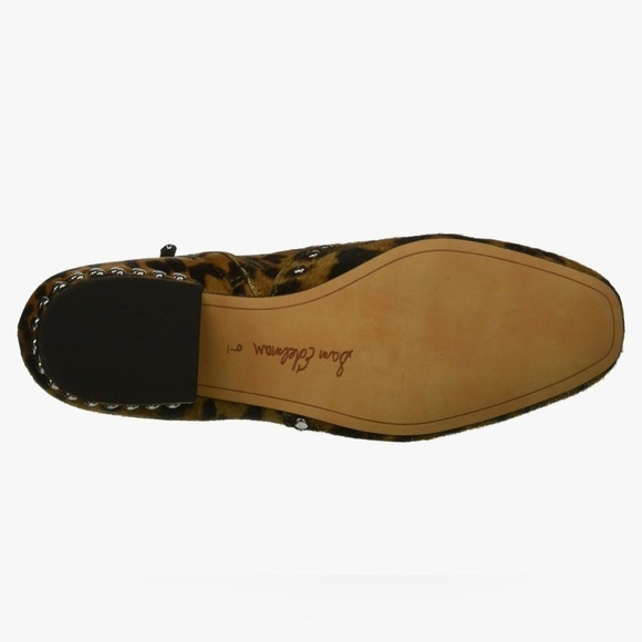 SAME EDELMAN CHEETAH LORIN CALF HAIR LEATHER STUDDED ANKLE BOOTIES - Picture 5 of 10